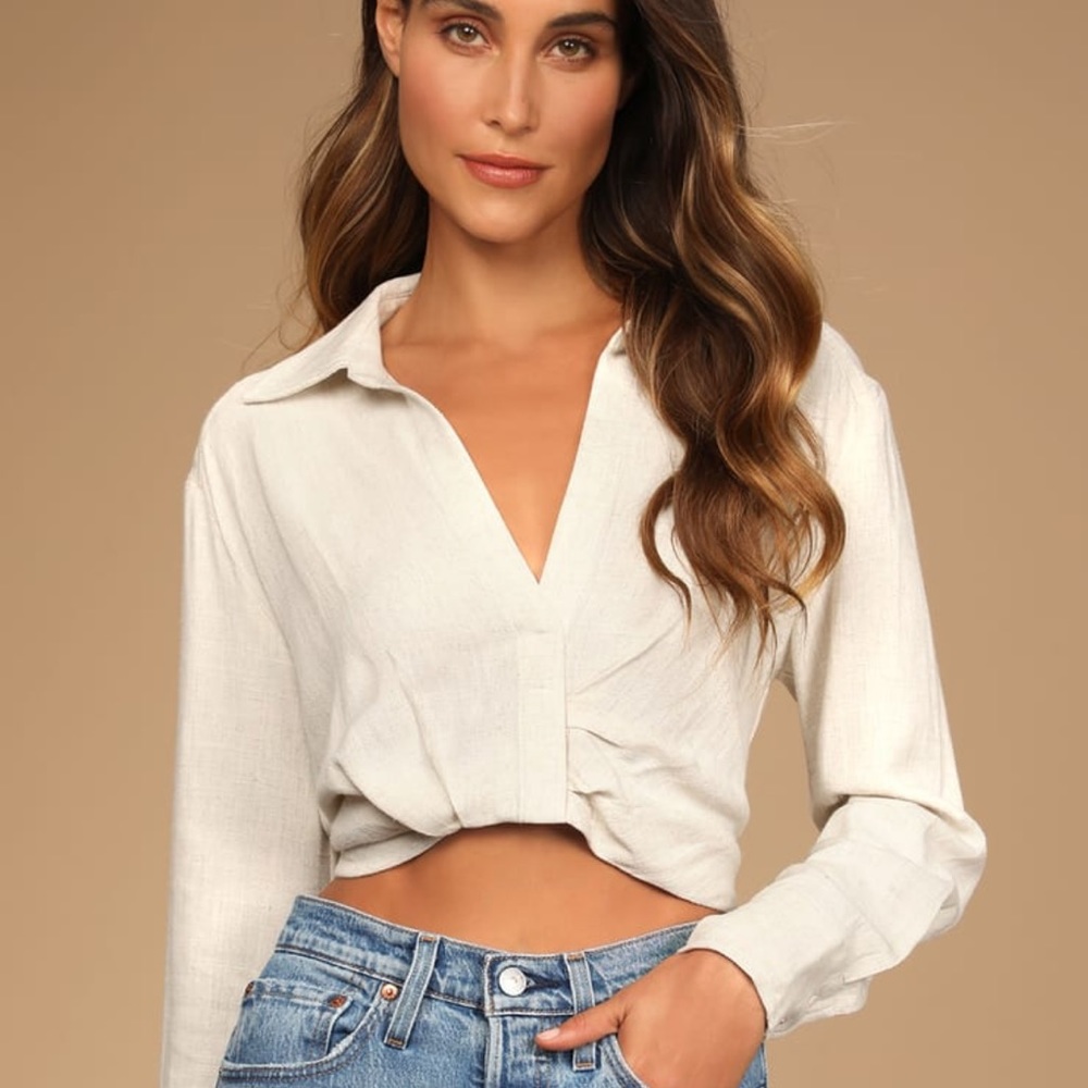 Long sleeve crop top